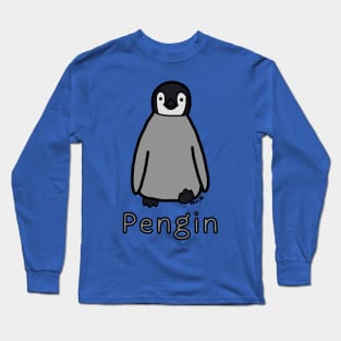 Pengin (Penguin) Japanese design in color Long Sleeve T-Shirt